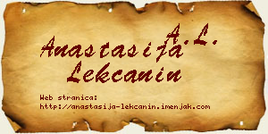 Anastasija Lekčanin vizit kartica